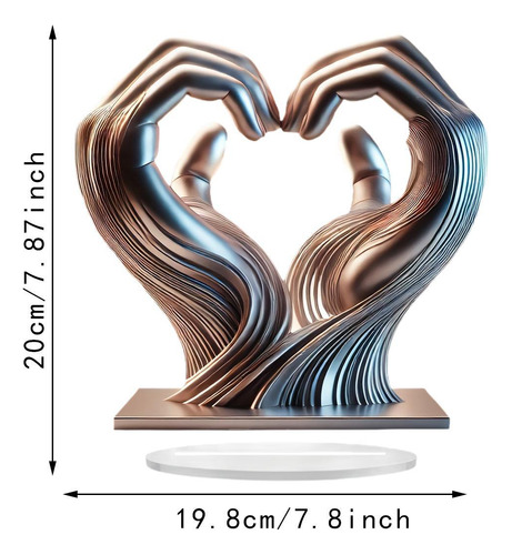 Decoración Acrílica De Manos En Forma De Corazón,
