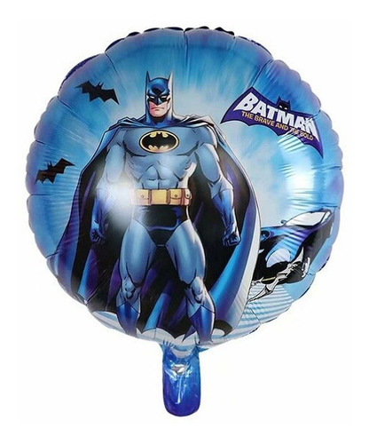 Globo Batman Metalizado 45cm Inflado C/helio