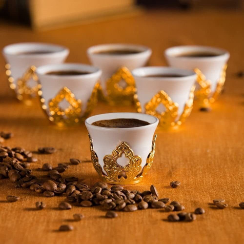 12 Pieces Stunning Espresso Turkish Greek Coffee Serving ... 