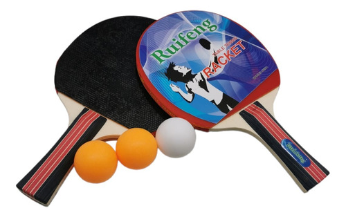 Raqueta Pin Pong Sport Estuche Pelotas 25cm