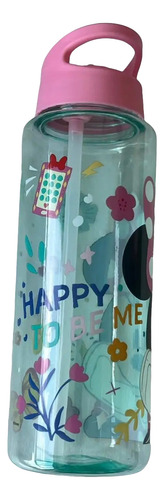 Botella Minnie Con Popote Grande