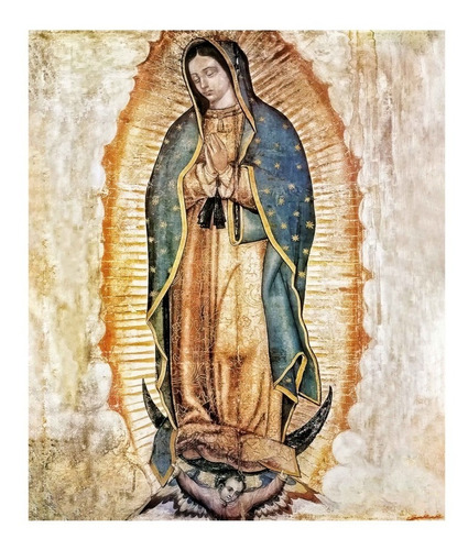 Cuadro La Virgen De Guadalupe 45 X 53 Cm Impreso En Lienzo