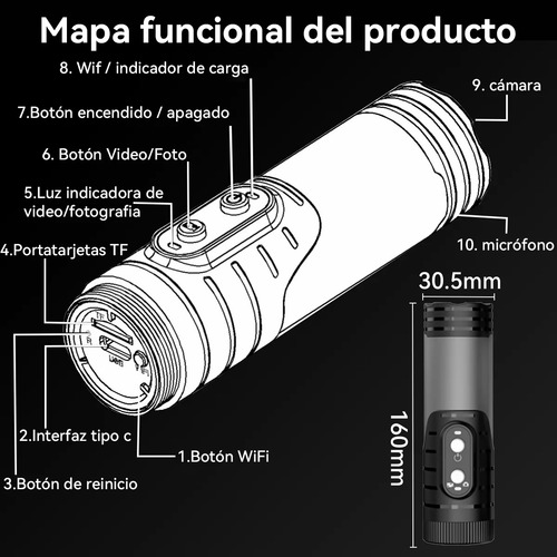 Skululu Cámara Deportiva De Ciclismo En Motocicleta 1080p Ip66 Impermeable Wifi Camera