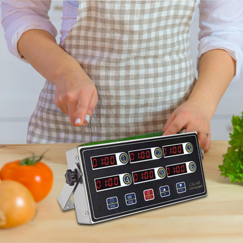 Digital Kitchen Timer, Clock For 6 Channels .