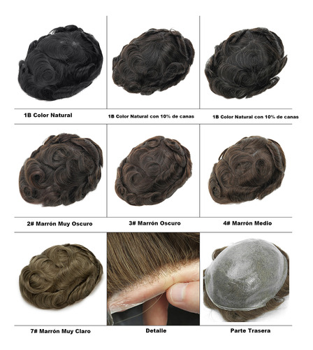Protesis Capilar Indetectable Cabello 100% Humano