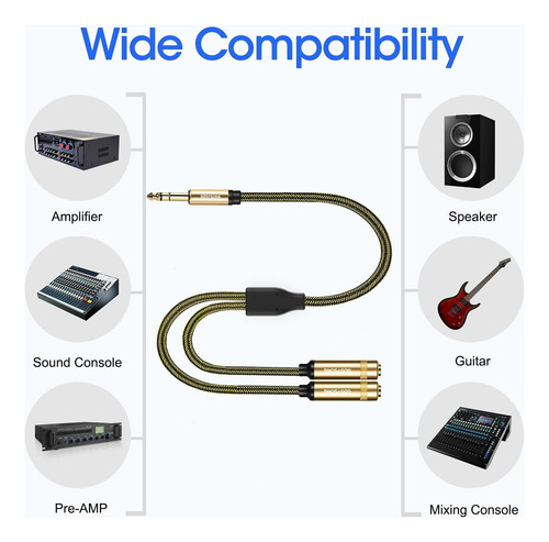 Cable Divisor Estéreo De Gosysong Adaptador Femenino A Doble