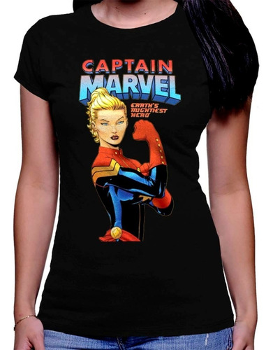 Camiseta Premium Dtg Marvel Estampada Capitana Marvel