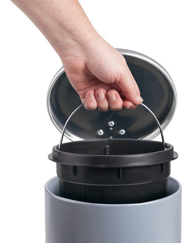 Bote Basura Inox C/pedal Con Cuerpo Extraible 3 L Gris Lacor