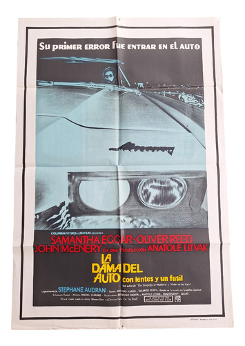 Poster Afiche Cine La Dama Del Auto ... Oliver Reed *