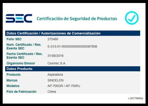 Imagen 3 de 6 de Aspiradora Vertical De Polvo Ap-700gr Sindelen
