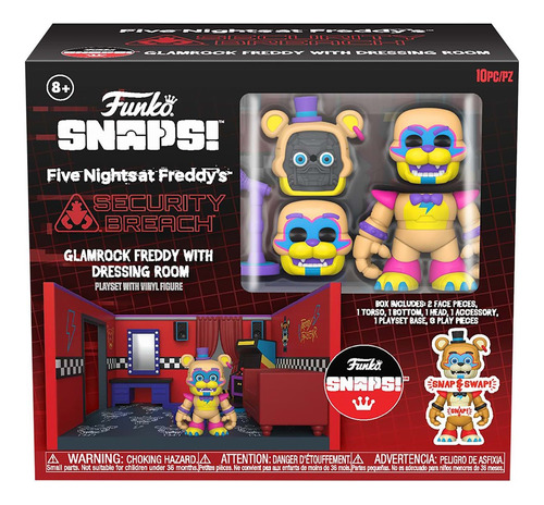Figura Glamrock Freddy With Dressing Room Fnaf Funko Snaps