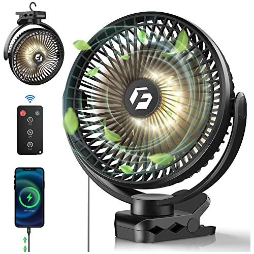 8-in Clip On Fan, 12000mah Portable Camping Fan,battery...