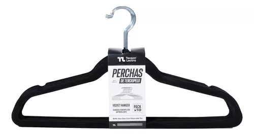 Percha X 1 Unidades De Terciopelo Negro, Pack de perchas, Perchas