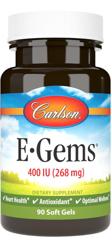 Vitamina E 400 Iu Gems Carlson 90 Cápsulas