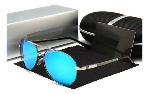 Gafas De Sol Azules De Estilo Retro Para Hombre