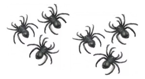 Arañas Halloween Chicas Tela Araña Negras Cotillon X12
