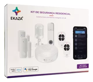Kit Alarme Residencial Smart Segurança Wifi Alexa E Google