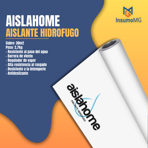 Aislante Hidrofugo Aislahome 30m2 Barrera Hidrofuga