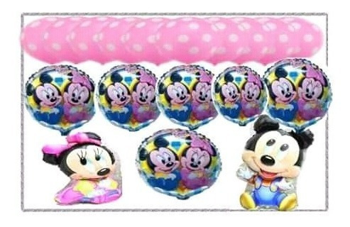 Pack De Globos Minie Mickey Bebe