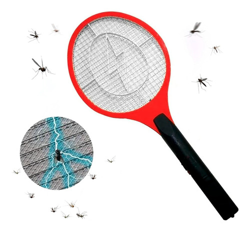 Raqueta Recargable Mata Moscas Mosquitos Insectos Usb 