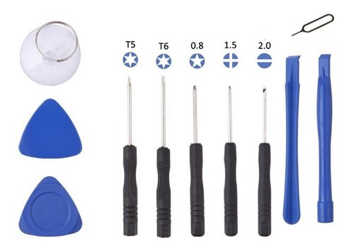 Imagem 1 de 9 de Ferramentas Kit 11 Chaves Para Abrir Celular Tablet Outros