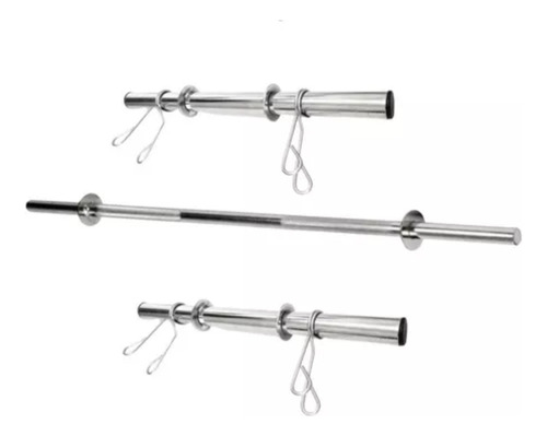Kit Musculação 30 Kg Com 3 Barras Ocas E Pesos