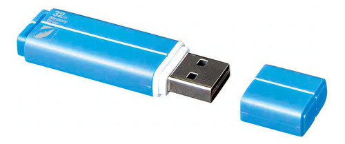 Memoria Usb 32gb Green Leaf Con Tapa Usb-332g Color Azul