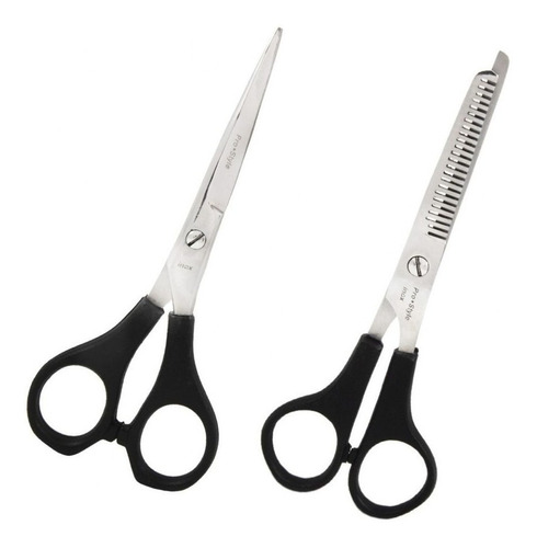 Set Tijeras Profesional De Corte Microdentada Y Pulir Probasic