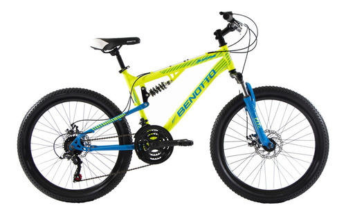 Bicicleta Montaña Blackcomb R24 21v Amarillo Azul Benotto