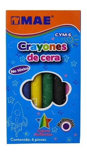 Crayon Mae Paquete Con 6 Piezas Varios Colores Circular