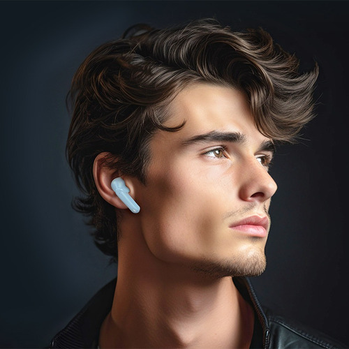 Audífonos Bluetooth 5.3 Tws Transparente Batería Panel Led