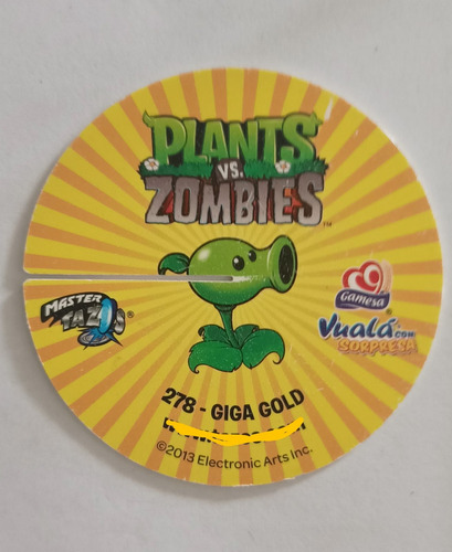 Tazo Plantas Vs Zombies 278 Giga Gold (Usado)