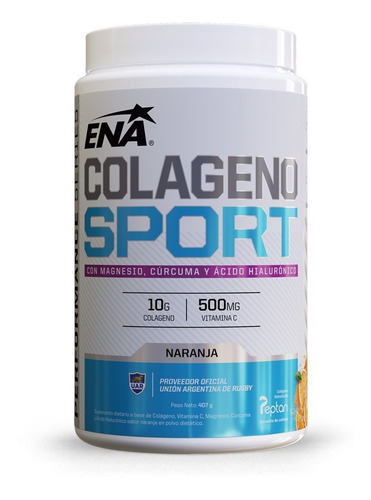 Colágeno Ena 407 Gr Con Magnesio Y Vitamina C Sabor Naranja