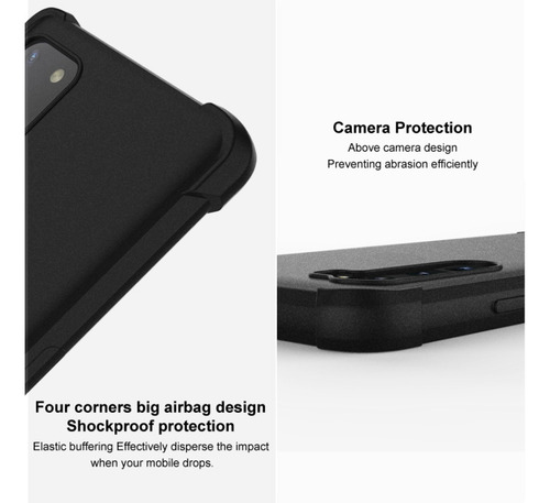 Capa De Telefone Imak Tpu Preta Fosca Para Oneplus Ace 2v 5g