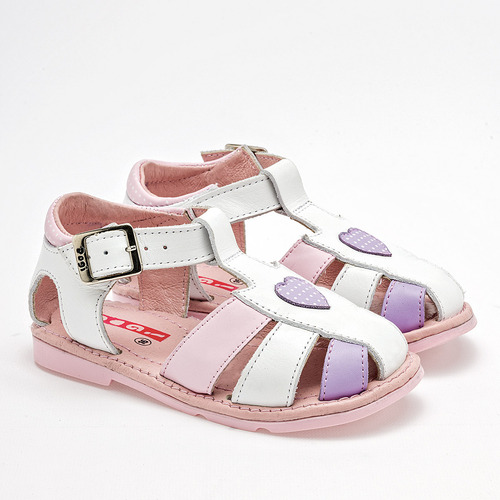 Sandalias Niña Dogi 5894 Blanco Rosa Lila