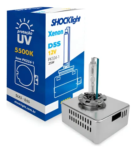照明 Lâmpada Shocklight Xenon D5s 5500k 25w 12v Luz Branca | Frete grátis