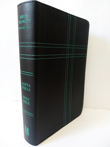 Imagen 3 de 10 de Biblia Bilingüe Rvr60/kjv Tamaño Personal Símil Piel Negro