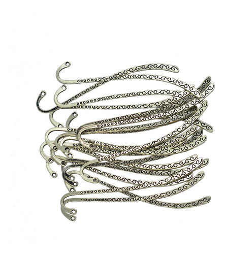 40x De De Plata Antigua W Gancho Diy Accesorios Para Libros