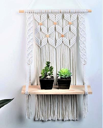 Estantería De Macramé Colgar Pared  Ideal Decoración...