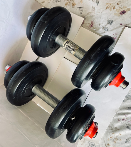 Set Mancuernas Acero 6 Kg Par - Disco Y Mango Negro (Usado)