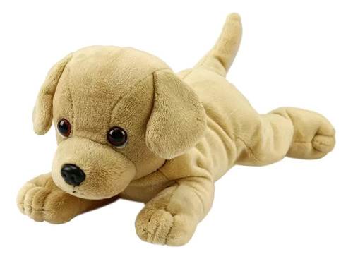 Pelucia Cachorro Husky Cocker Pug Golden Labrador Bbr Toys Cor Amarelo
