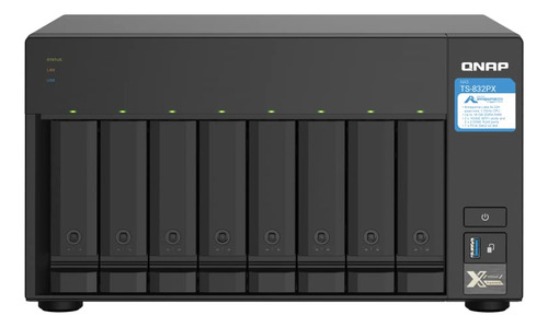 Qnap Ts-832px-4g Servidor Nas De 8 Bahías Con 10gbe Sfp Y 2.