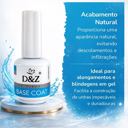 Base Coat D&z 15ml Unha Gel Fibra Porcelana Base Em Gel | MercadoLivre