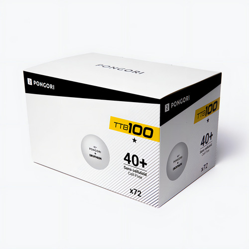 Pelotas De Ping Pong 40+ Blancas Ttb 100 X72 Unidades Pongor Color Blanco