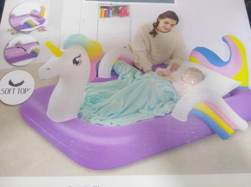 Unicornio Inflable De Una Plaza Para Niñas
