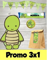 Comprar Kit Imprimible 3x1 Tortuga Mini Candy Bar
