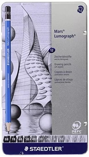 Lapices Staedtler Lumograph Lata X 12( 2h -8b) .abasto