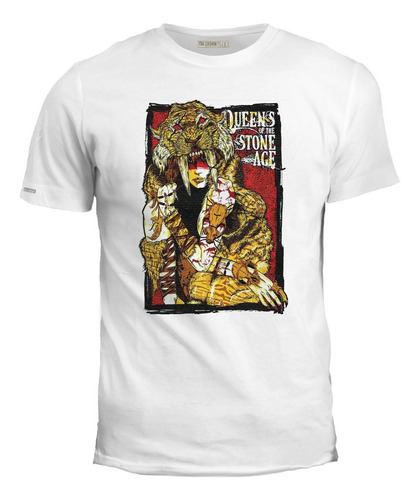 Camiseta Queens Of The Stone Age Rock Metal Poster Ink 