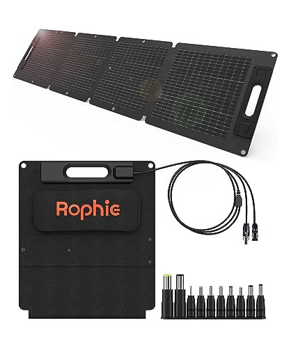 Rophie Panel Solar Portátil De 100 W, Kit De Panel Solar Ple