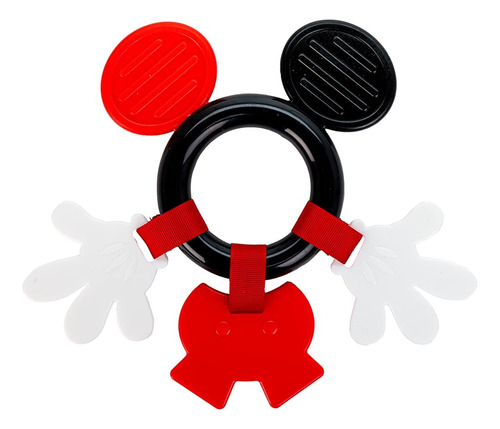 Niños Preferidos Disney Baby Mickey Mouse Teether, Black & W